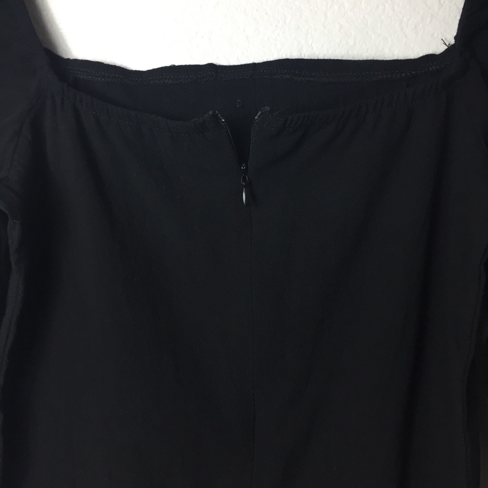 "Tea Time" Black Buttoned Mini Dress - Picture 5 of 7